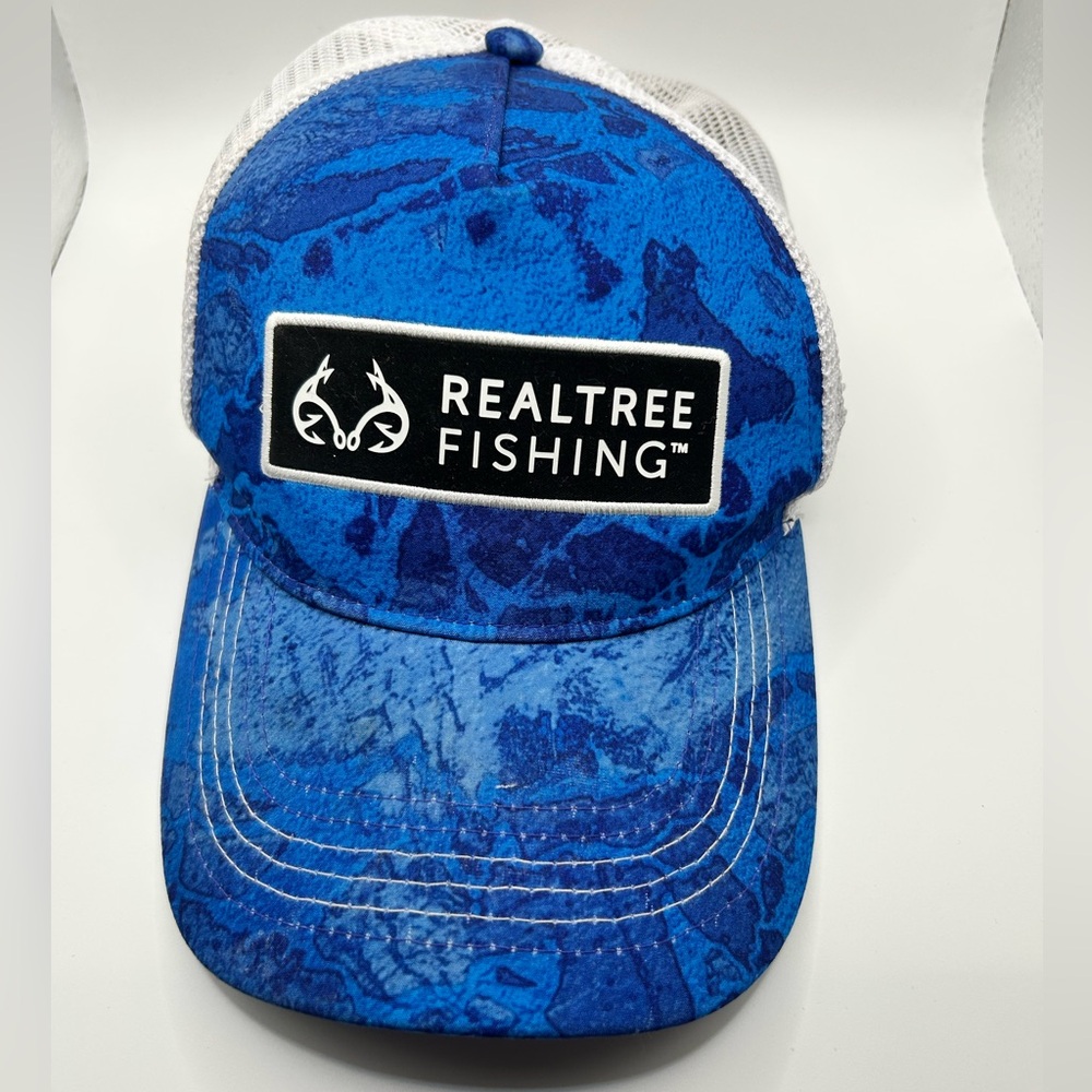 Realtree Fishing Blue Camo Trucker Hat S/M
